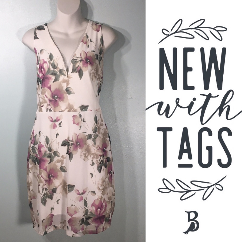 Floral Sleeveless V-Neck Charlotte Russe Dress